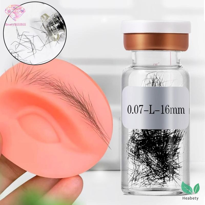 Heabety 3 ชิ้น/เซ็ตซิลิโคน 5D Eyebrow Tattoo ฝึกผิวสามเณร Bionic Eyebrow Eyelash Eye แต่งหน้าเครื่องมือความงามใหม่