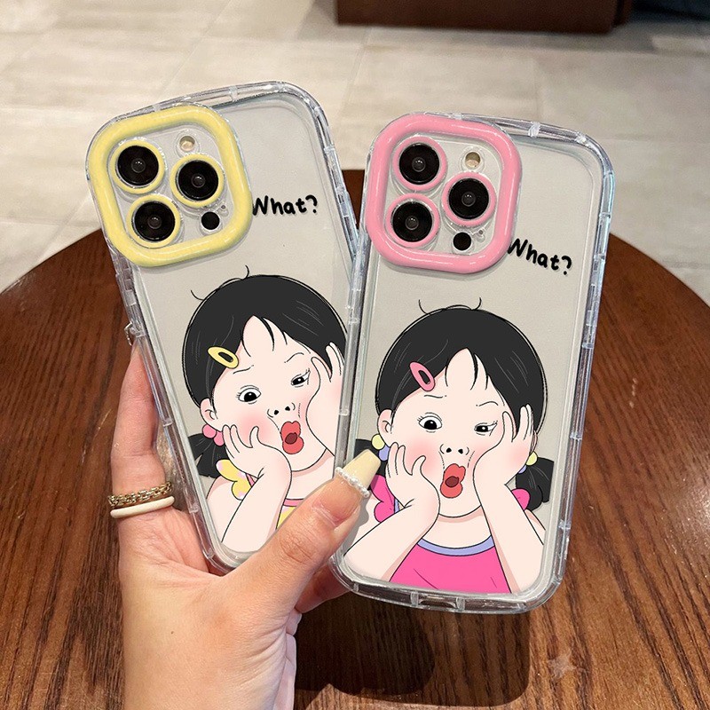 สาวน่ารัก เคส For iPhone 13 15 11 16 Pro Max Case iPhone 12 13 14 Pro Max XR XS Max 6S 8 7 Plus ไอโฟน เคสใส เคสไอโฟน