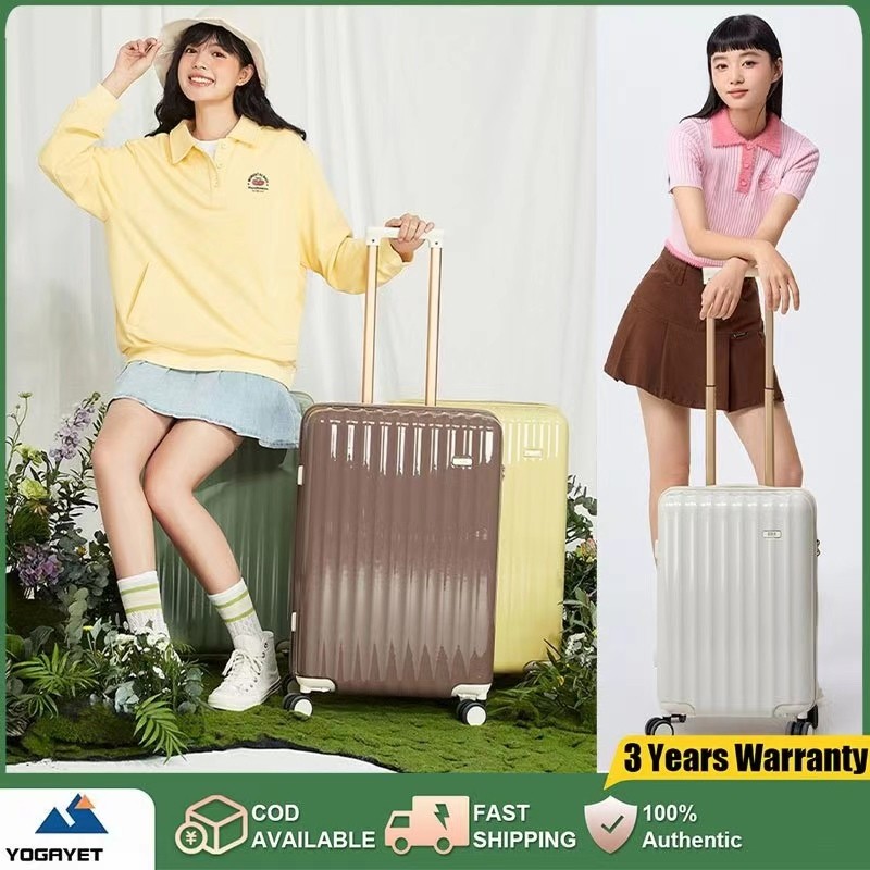 【ลดราคา]กระเป๋าเดินทางล้อลาก 20/24/28นิ้ว สีมาการอง มีที่วางแก้ว ช่องเสียบUSB น้ำหนักเบา สไตล์เกาหลี