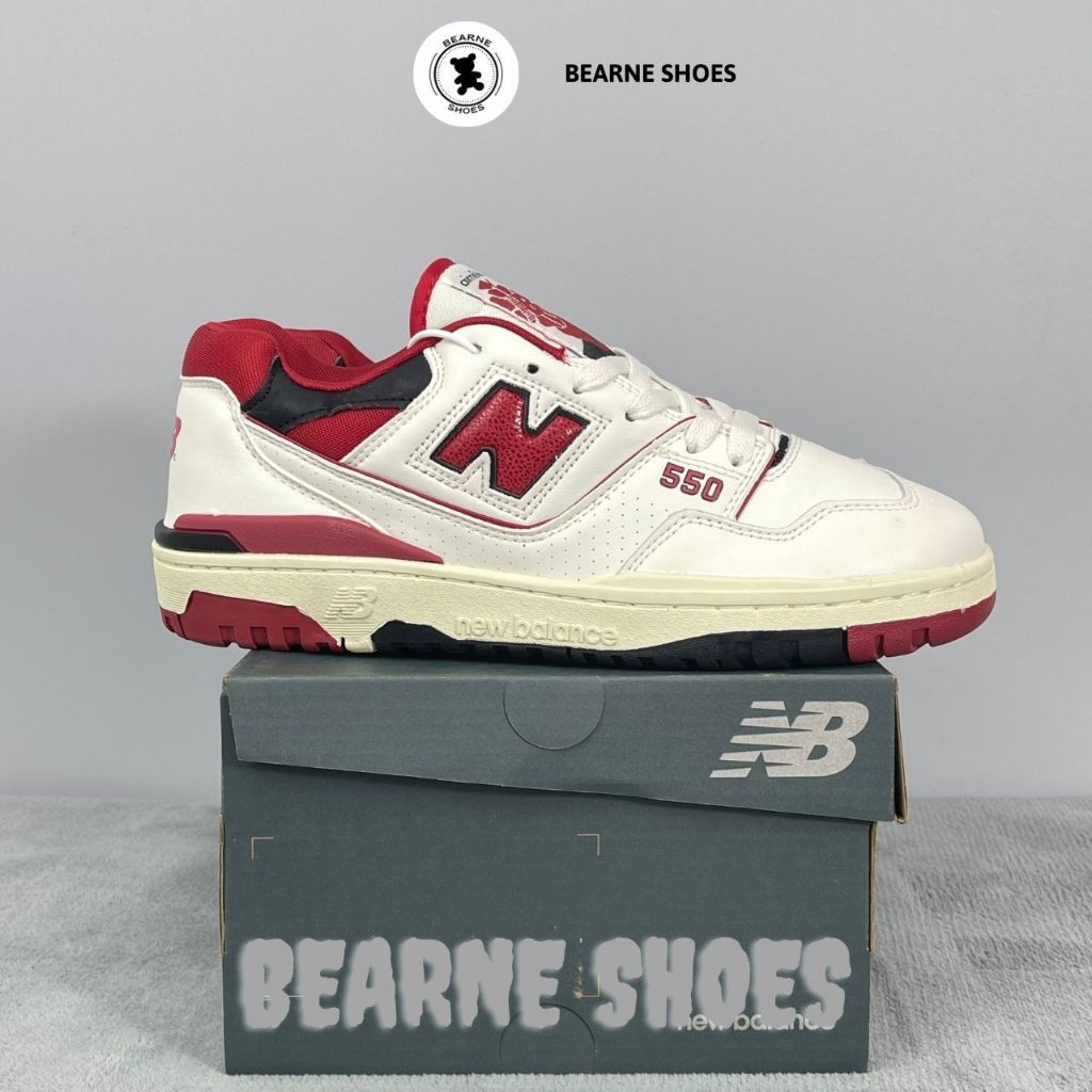 NEW BALANCE 550รองเท้าผ้าใบ fullbox bb550ae1สีขาวแดง