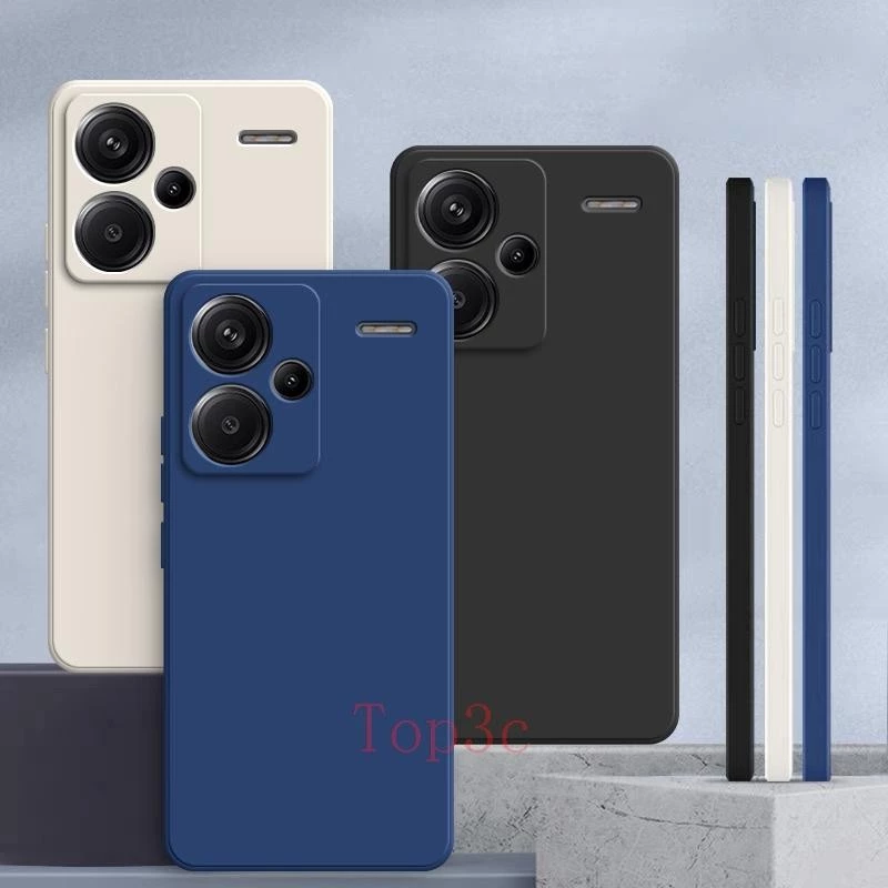 เคส Redmi Note 13 Pro + 5G สีทึบ Redmi Note13 Pro Plus 5G เคสซิลิโคนป้องกันการตกสีธรรมดาเรียบง่าย YT