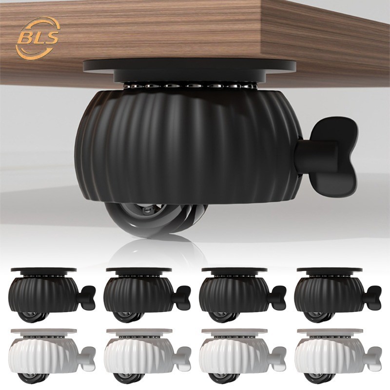 4 ชิ้น 360° ลูกล้อหมุนได้พร้อมเบรค - ลูกกลิ้งรอกเฟอร์นิเจอร์แบบมีกาวในตัว - กล่องเก็บของรับน้ําหนักที่แข็งแกร่งล้อเสริม
