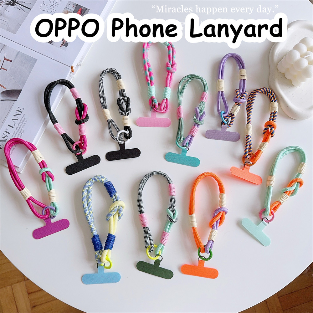In Stock สําหรับ OPPO โทรศัพท์ Lanyard สายรัดแขวนสายไฟ Lanyard Anti-lost Chain สําหรับผู้หญิงพวงกุญแจสีสันสดใส
