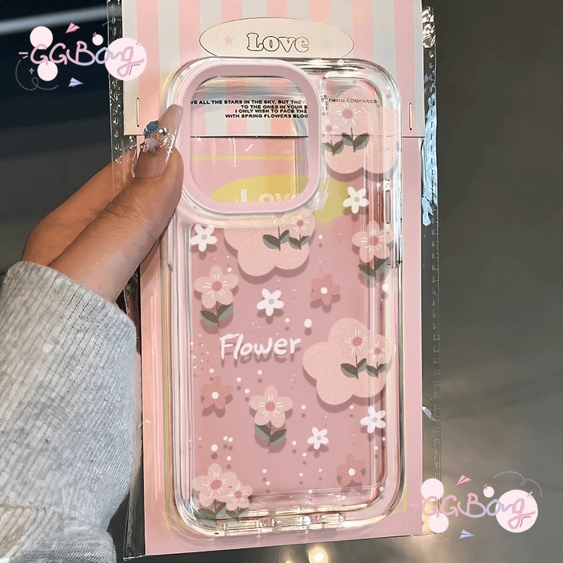 ปกการ์ตูนดอกกุหลาบสีใหม่ เคสไอโฟน15 11 13 Pro Max XR 7Plus 11 14 12 Pro Max 7 6 8 6s Plus XS Max X SE เคส