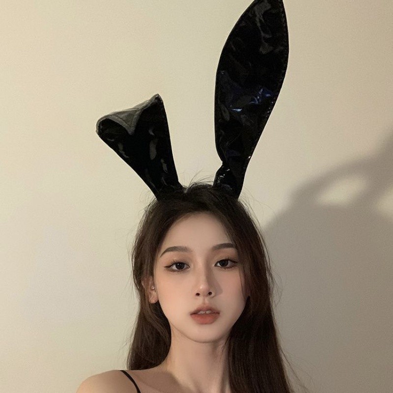 [Halloween]ที่คาดผมสีดําสาวกระต่ายฮาโลวีนสไตล์โกธิคที่ไม่เหมือนใคร