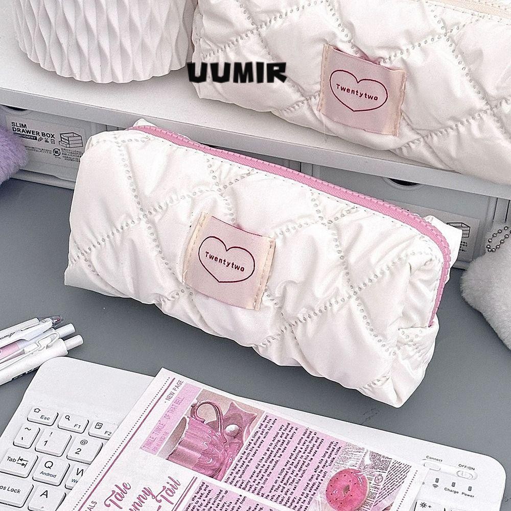 อุมิร์ กระเป๋าใส่ปากกา,กระเป๋าเครื่องเขียนความจุขนาดใหญ่ลายหัวใจ,กระเป๋าใส่เครื่