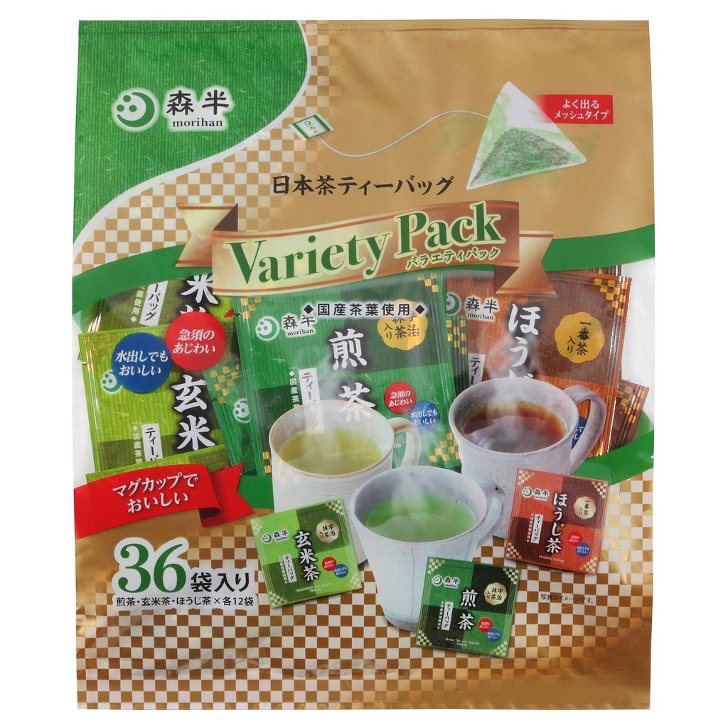 Morihan Japanese Tea Teabag Variety Pack 36 bags × 2 packs