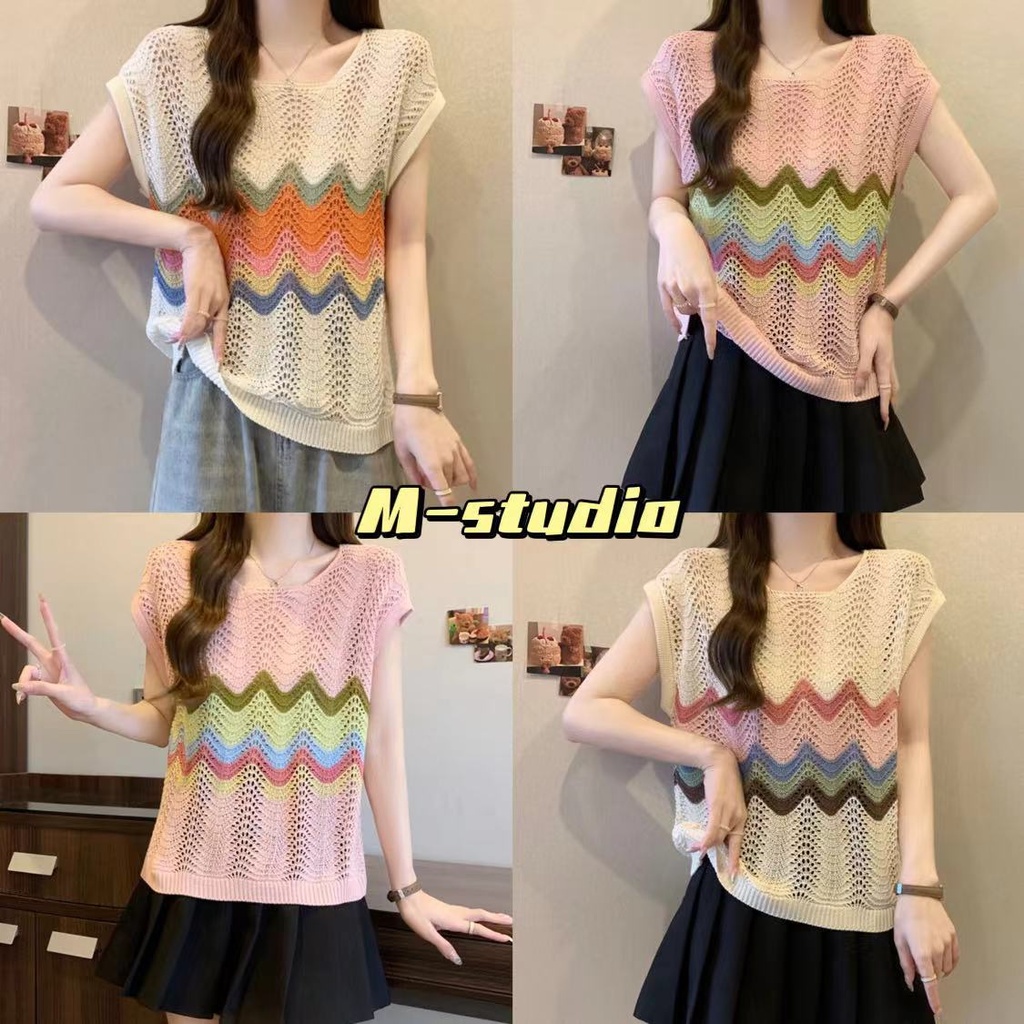 Maze*พร้อมส่ง*เสื้อถักสวยๆน่ารักๆสีสวยเนื้อผ้าดีนุ่มสวมใส่สบาย(85220)