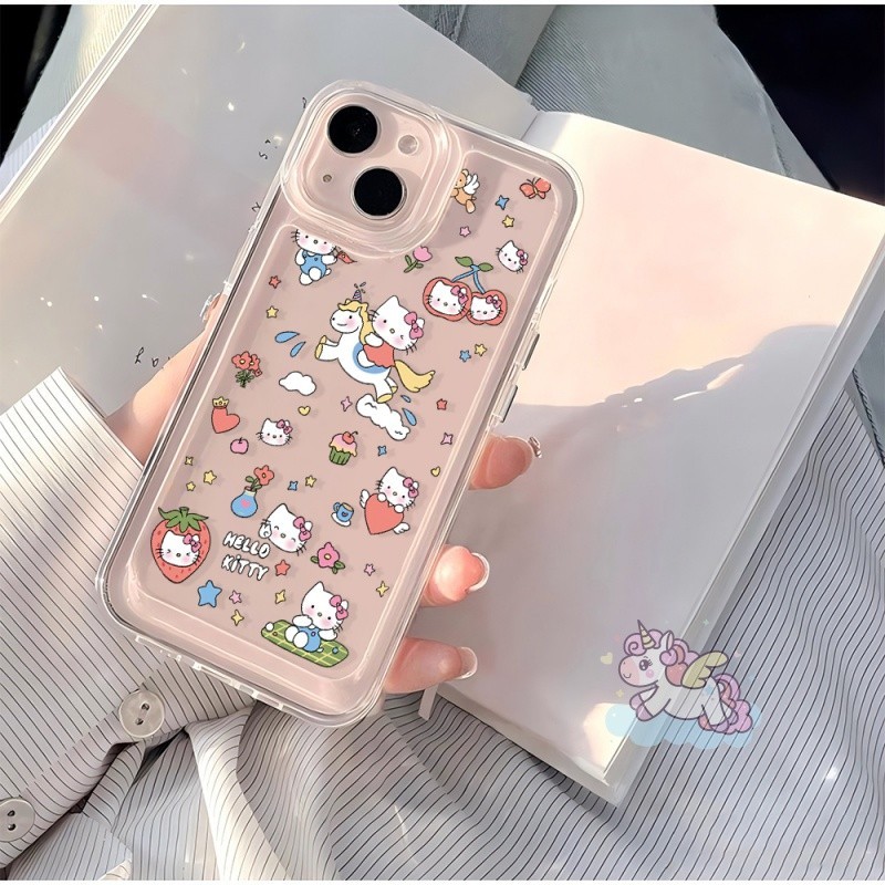Hello Kitty Clearกรณีน่ารักHP OPPO A3xล่าสุดA3 A60 Reno 12 11 Pro 5G 12F 11F Realme C61 C63 C65 A9 A