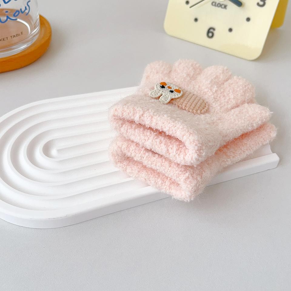 การ์ตูนเด็กถุงมือสําหรับฤดูใบไม้ร่วงและฤดูหนาวที่อบอุ่นและหนาเหมาะสําหรับชายหญิงทารกขี่จักรยานและเขียนด้วยห้านิ้ว1-3ป - รูปที่ 3