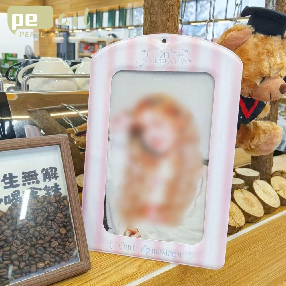 Pearlth Photocard Holder,ฝาครอบป้องกันภาพ PVC สีสันสดใส,ฝาครอบการ์ดแสดงอัลบั้ม A4 ยักษ์ไอดอลเกาหลี