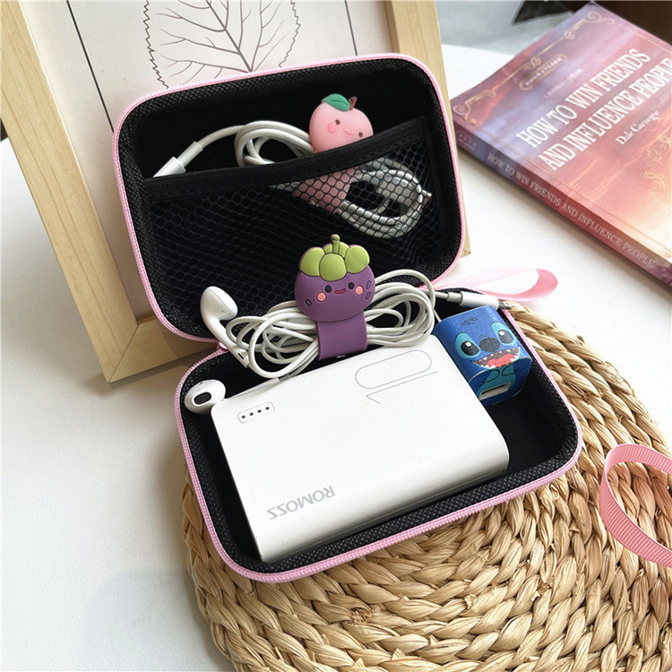 น่ารัก Snoopy Data Cable Digital Storage Bag Charger Power Bank Power Bank Travel Bag Electronic Product Accessories Organizer Bag