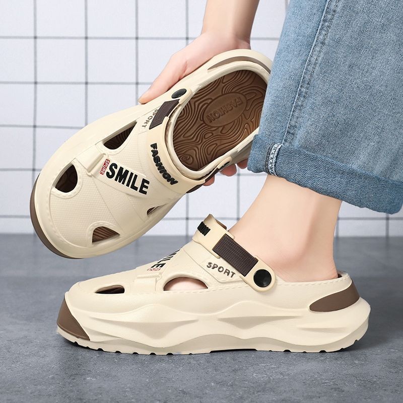 คุณภาพสูงรองเท้าแตะผู้ชาย 5.0 ซม.EVA Hole รองเท้าอินเทรนด์กลางแจ้ง Breathable Non-Stinky ฟุตสวมใส่กีฬา St