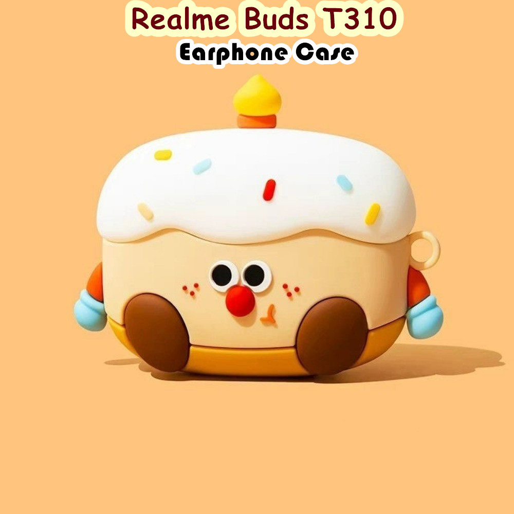 Fast Shipment สําหรับ Realme Buds T310 เคสซิลิโคนอ่อนนุ่มน่ารักการ์ตูนหูฟังฝาครอบ NO.3