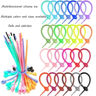 St.kunkka 5ชิ้น สายรัดซิลิโคน 12/15/18/23ซม ซิลิโคนรัดสายชาร์ท รัดเอนกประสงค์