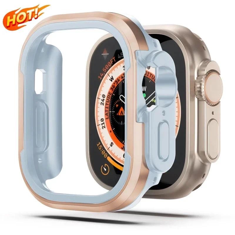 อลูมิเนียม Tpu กันชนกรอบโลหะสําหรับ Apple Watch Ultra 2 49 มม.Series 10 9 8 7 6 Se Iwatch 46 มม.42 มม.45/44/41/40 มม.