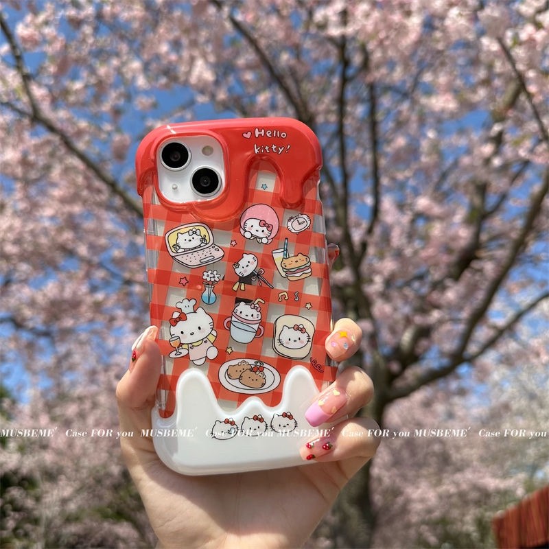 ไอศกรีมน่ารัก Kitty Cat สําหรับ Apple iPhone X/XS XS Max iPhone 11 Pro Max iPhone 12 Pro Max iPhone 13 Pro Max iPhone 14 Pro Max Clear เคสโทรศัพท์นุ่ม