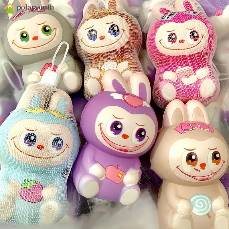 สกุชชี่ ลาบูบู้ ตุ๊กตาบีบอัด ฟื้นตัวช้า Labubu PU ของเล่น สกุชชี่ ของเล่นคลายเครียด