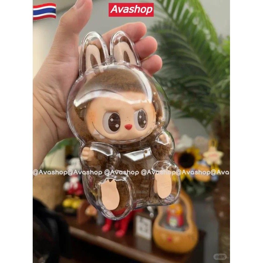ส่งจากไทย ท่านั่ง-เคสใสป้องกัน LABUBU V2 จี้กระเป๋าเป้ป้องกัน ชุดเสื้อผ้า อุปกรณ์พวงกุญแจ เคสลาบูบู้ v1 v.2