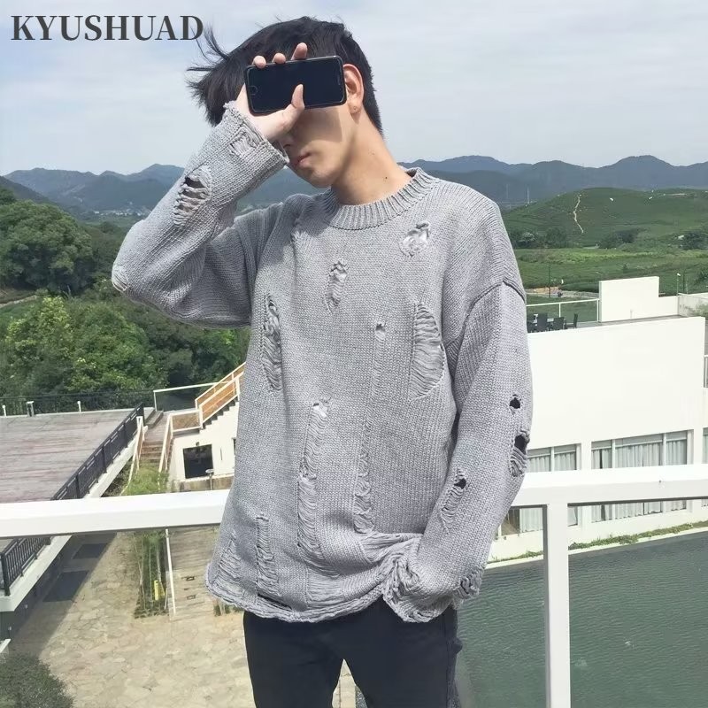 คิวชวด หลวมเยาวชนความนิยมสีทึบอินเทรนด์เสื้อกันหนาวเสื้อสวมหัวศิลปินเสื้อแขนยาว