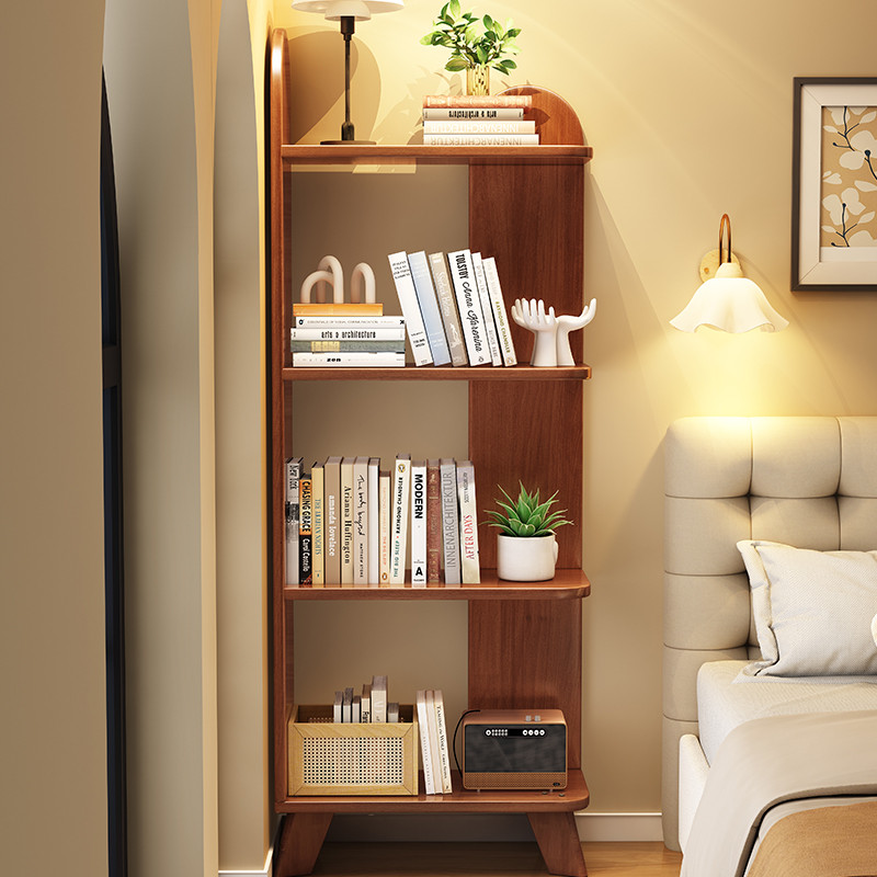 HOME ชั้นวางไม้ ชั้นวางหนังสือ 60*120cm ชั้นวางอเนกประสงค์ ประหยัดพื้นที่ wooden bookshelf ติดตั้งง่าย