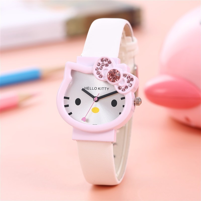 ✨Hello kitty Mei Cartoon Kid Watch kt Cat Student Kid Watch 25.7.1