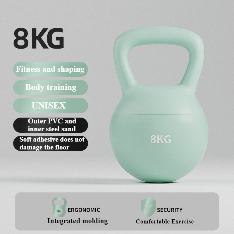 8 กก. Kettlebell Dumbbell Soft PVC สำหรับ Lift Squat Hip Lift การฝึกฝนกล้ามเนื้อก้น Home Fitness