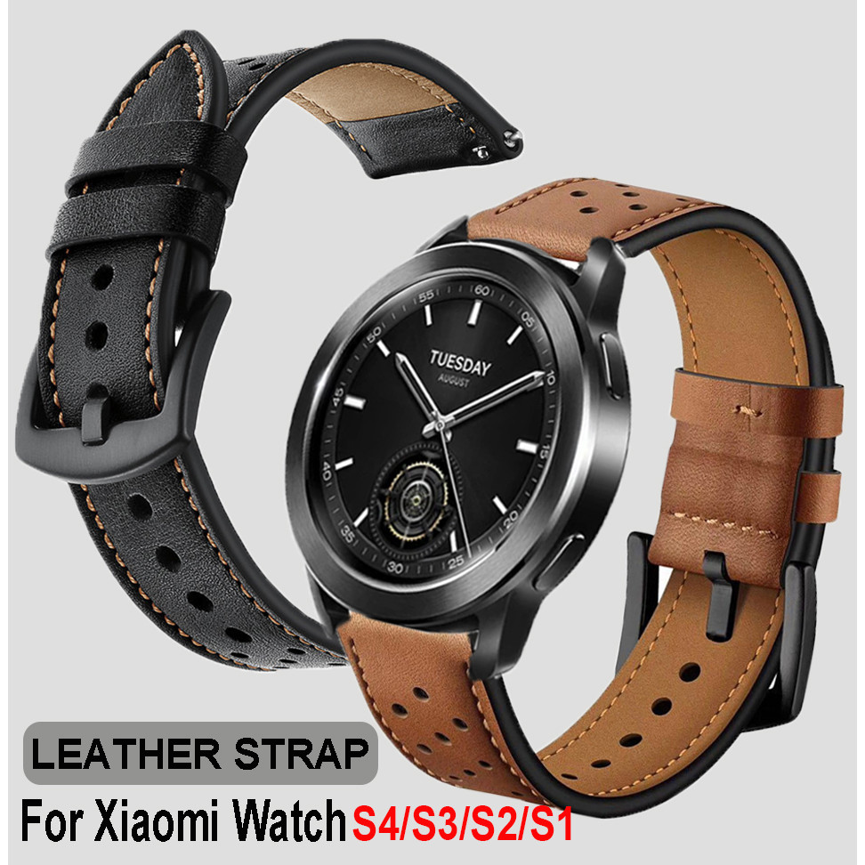 สายนาฬิกาหนังสําหรับ Xiaomi นาฬิกา S4 S3 S2 S1 สายคล้องคอสร้อยข้อมือสําหรับ Xiaomi นาฬิกา 2Pro Mi นา