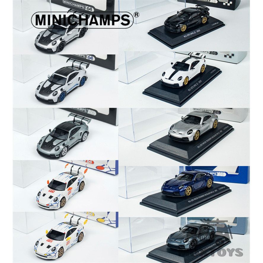 MINICHAMPS 1:64 911 (992.2)/(992) GT3 RS - 2024 รถโมเดลDiecast