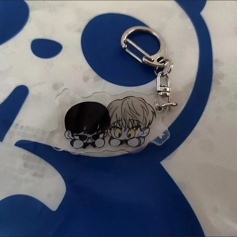 อะนิเมะ KeyChain ผู้หญิง Checkmate พวงกุญแจสําหรับชายเกาหลีการ์ตูน Key แหวนอะคริลิค Keyring Manhwa จ
