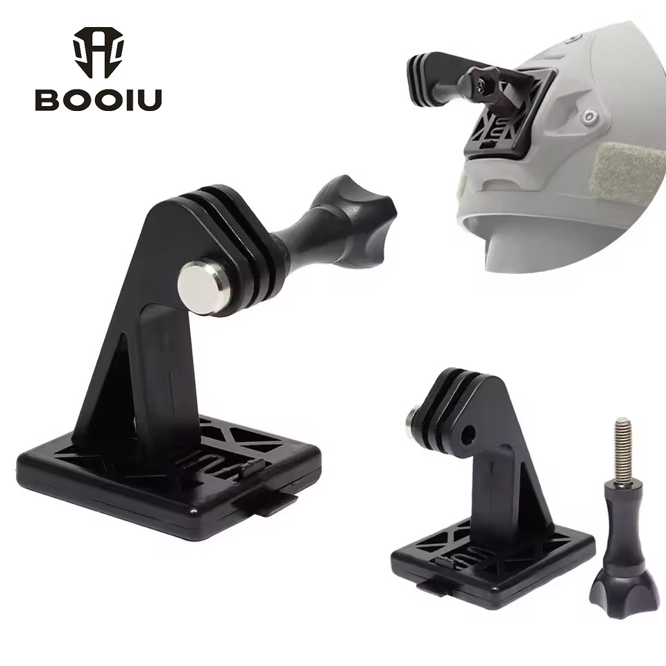 BOOIU หมวกกันน็อคยุทธวิธีกล้องอะแดปเตอร์ขาตั้งกล้องแอ็คชั่นด้านหน้าติดตั้งคงที่สําหรับ Gopro FAST/MICH/NVG อุปกรณ์เสริมหมวกกันน็อค