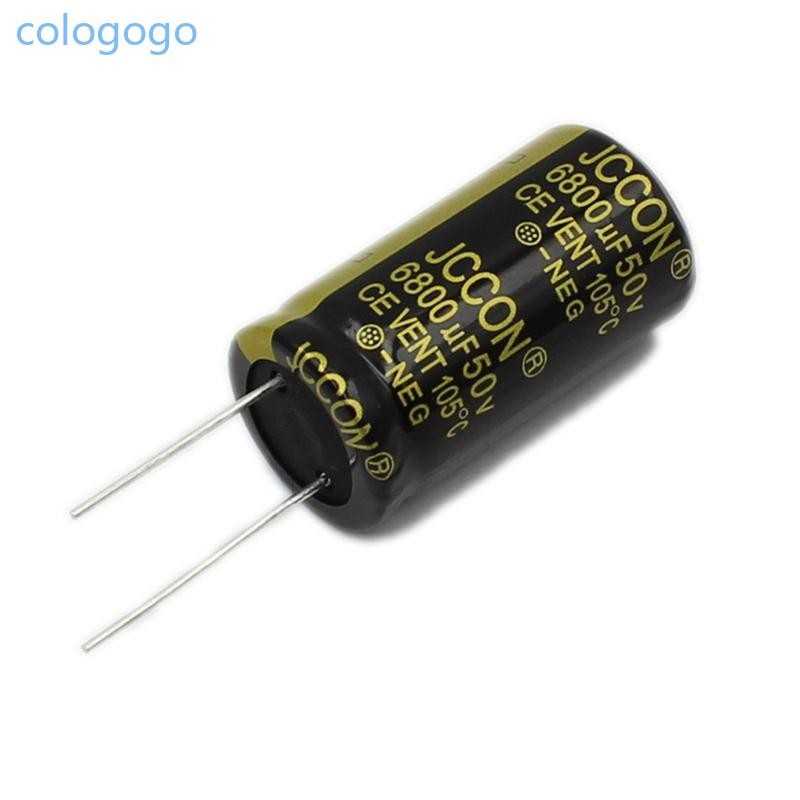 COLO 50V 6800UF Capacitor 22x40 มม.0 86x1 57in ความถี่อลูมิเนียม Electrolytic Capacitors สําหรับ TV 