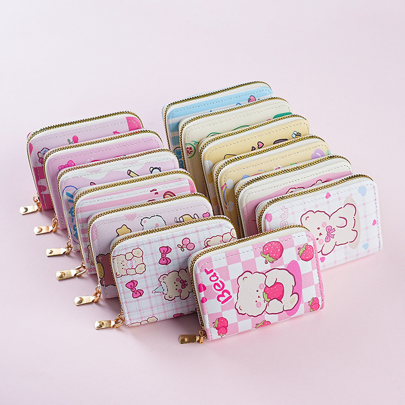 🏠Jibbyhome🏠กระเป๋าสตางค์ใบสั้นใส่บัตร ลายการ์ตูน ใ่ส่บัตร ใส่แบงค์ได้เยอะ กระเป๋าสตางค์ใบเล็ก พกพาง่าย #BAG041 - รูปที่ 4