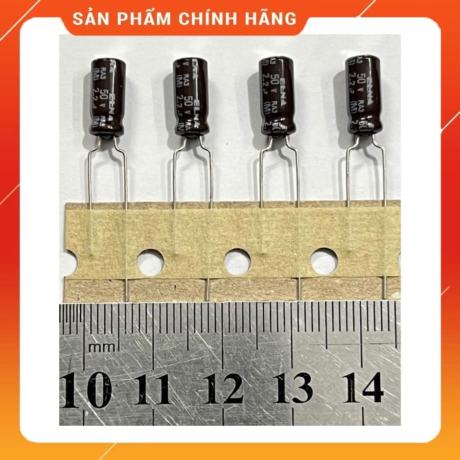 [ 10 ชิ้น ] ELNA RA3 CAPACITOR 50V 2.2UF . 50V2,2UF . 2,2UF50V . 2,2UF 50V ( 5x11x5mm )