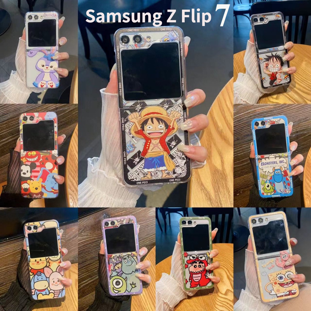 Flip7 การ์ตูน Zootopia หู 3D พร้อมโซ่ Flip6 Samsung Galaxy Z Flip5 กรณีน่ารักค้นหา N3 flip Z Flip 3 Flip 4 5G hard กันกระแทกโทรศัพท์ความคิดสร้างสรรค์กรณีฝาครอบ