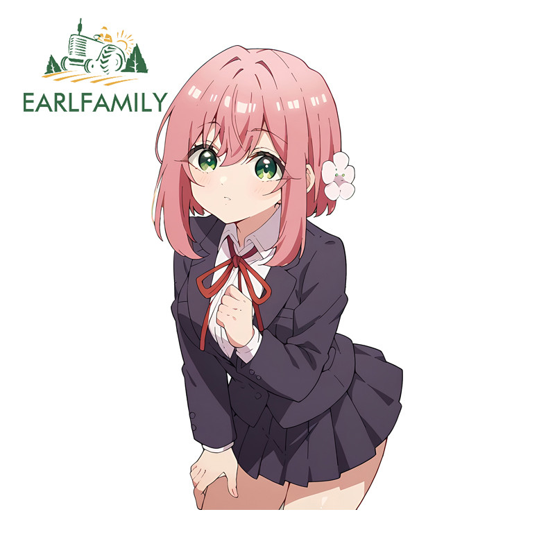 EARLFAMILY Hakari Hanazono สติกเกอร์รถ Kawaii หมวกกันน็อครถจักรยานยนต์สเก็ตบอร์ดกระจกกันน้ําไวนิล De