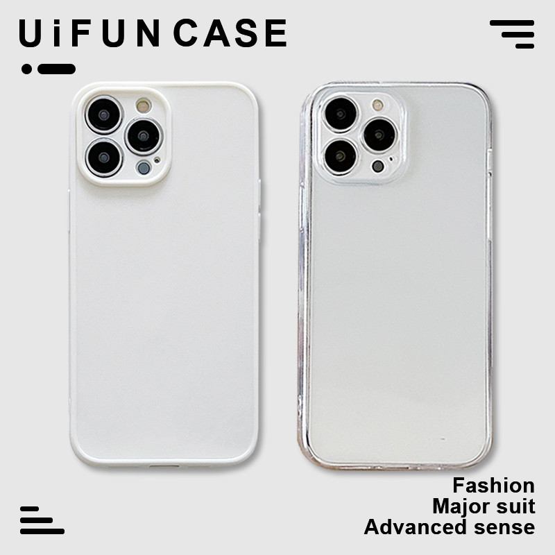 บางเฉียบสีทึบโปร่งใสนุ่มTPUโทรศัพท์มือถือกรณีเข้ากันได้สําหรับiPhone 16 15 14 Plus 13 12 Mini 11 Pro Max Xr X Xs 8 7 Full Coverage Drop Resistanceเกราะป้องกัน