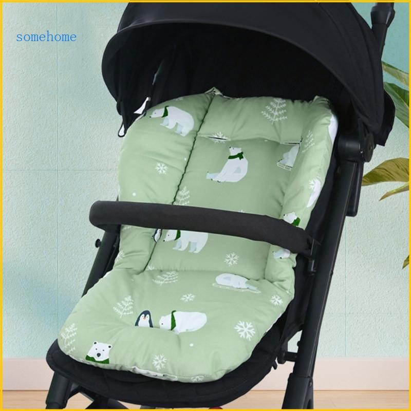 SOME Baby Pram Cushion Breathable รถเข็นเด็กเบาะรองนั่งลายการ์ตูน Pushchair Liner Seat Pad