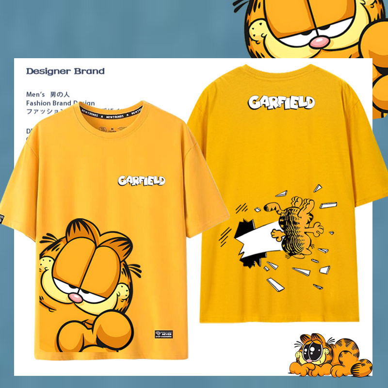 เสื้อยืดผู้หญิงขนาด S-5XL พิมพ์ลายการ์ตูน The Garfield Show