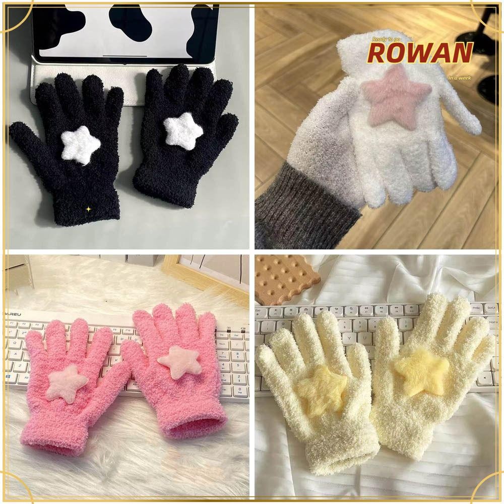 ถุงมือตุ๊กตาดาว ออกแบบน่ารัก สไตล์การ์ตูน อุ่นใจในฤดูหนาว เหมาะสำหรับผู้หญิงที่ชอบขี่จักรยานและการกันลม