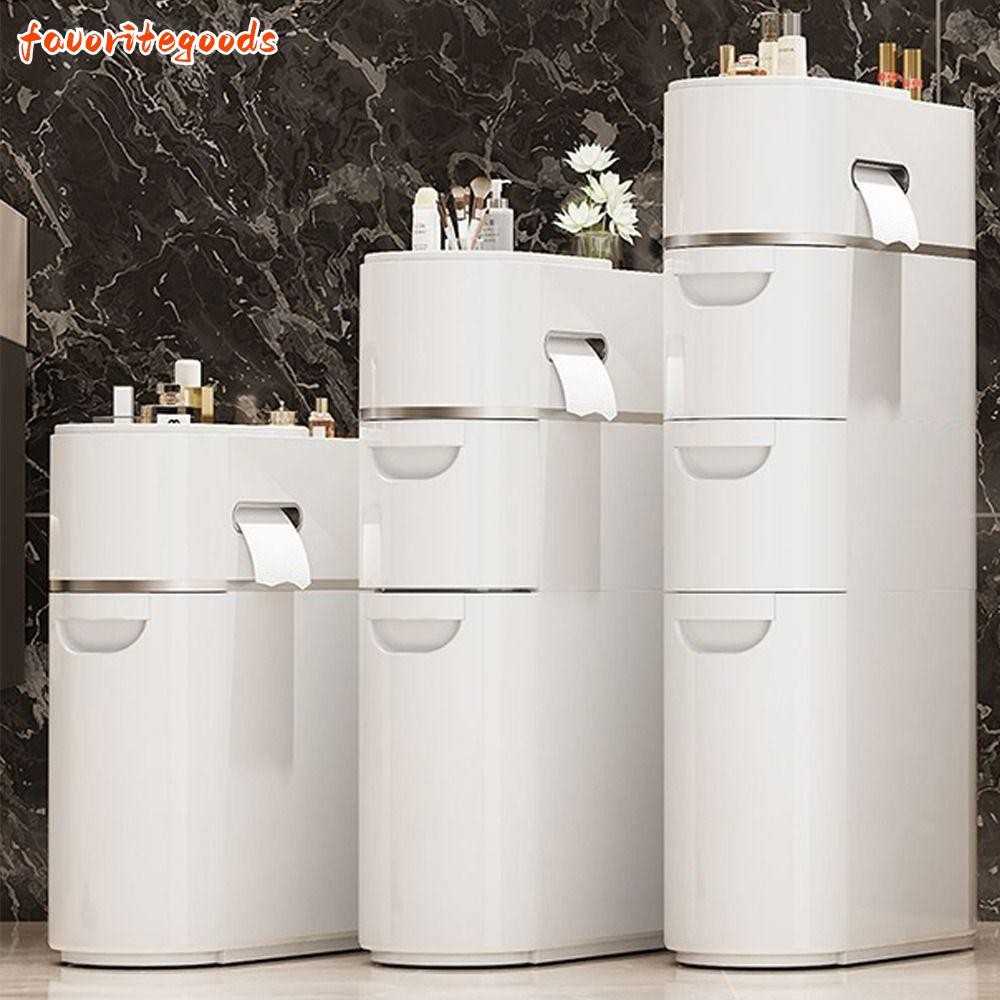FAVORITEGOODS ตู้เก็บของแคบ, 3 ชั้นความจุขนาดใหญ่ Gap Storage Organizer,กันน้ําเคลื่อนย้ายได้ลิ้นชัก-Type Organizer Gap Storage