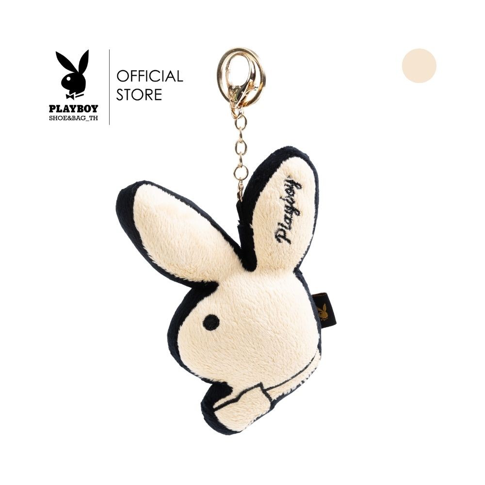 Playboy รุ่น Bunny Charm พวงกุญแจตุ๊กตากระต่ายเพลย์บอย รหัส ST-252K150CC ดีไซน์ขนนุ่ม หูกระต่ายปักตัวอักษร