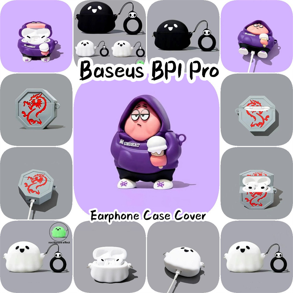 ส่วนลดสําหรับ Baseus BP1 Pro Case Casing Soft Silicone Anti-fall Cartoon Headphone Case Cover