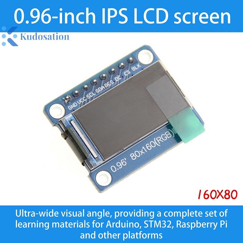 Kudosion 0.96 นิ้วจอแสดงผล IPS โมดูล OLED สําหรับ 80*160 65K สีสัน RGB TFT LCD Board ST7735 ST7735 D