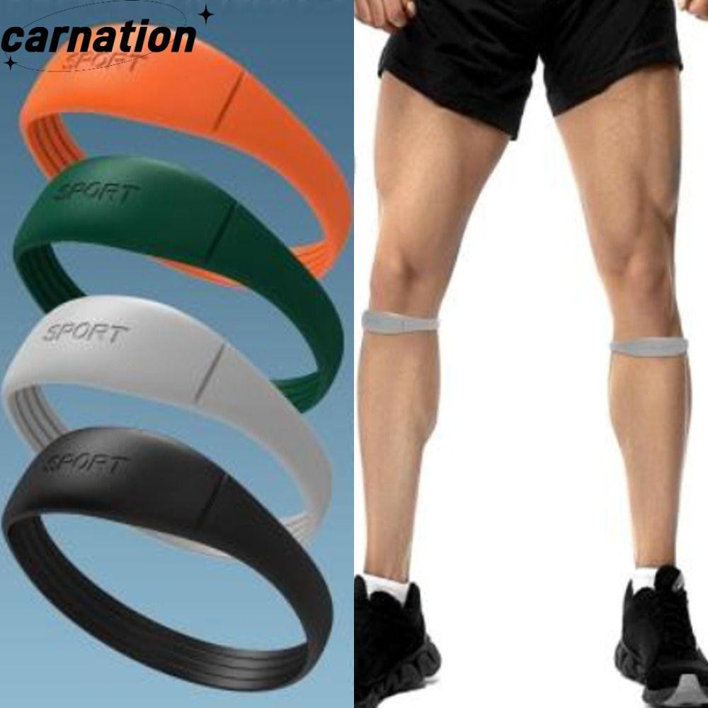 CARNATION สายรัดเข่าซิลิโคน Patella Tendon รองรับเข่าแบบพกพา ยืดหยุ่น บรรเทาปวด สําหรับผู้หญิงผู้ชาย