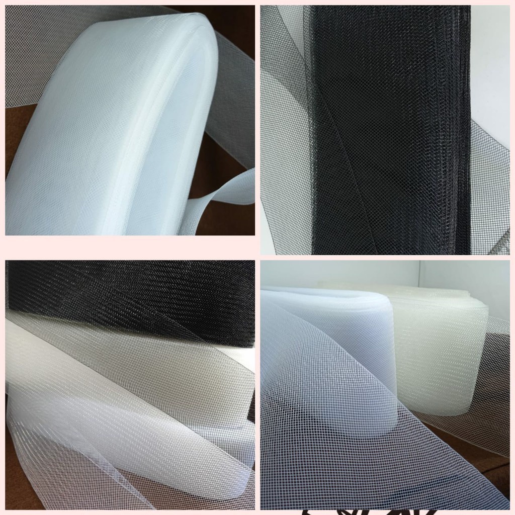 MINIMAL MINIMUM PURCHASE 10 YARDS - RIGID HARDNET TAPE / HORSEHAIR | RIGID MESH RIBBON สําหรับ SKIRT