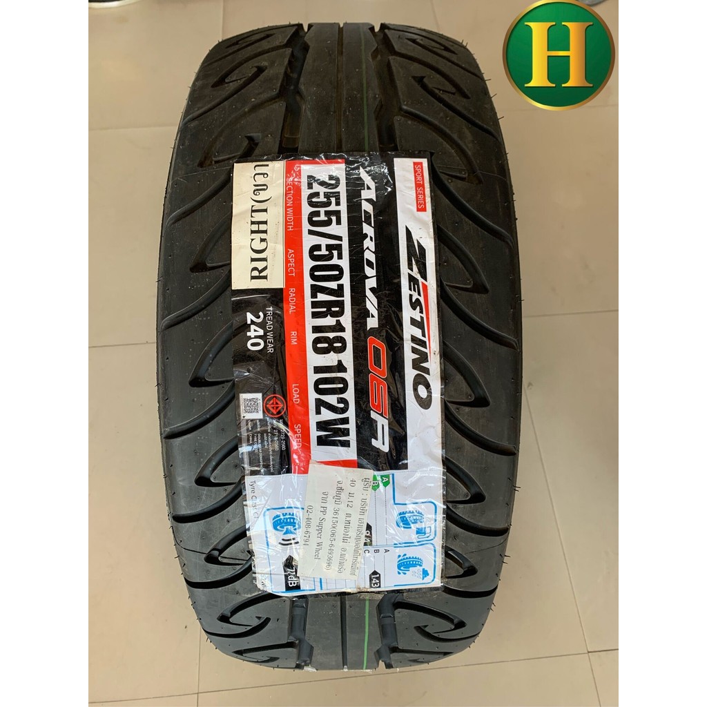 255/50R18 ZESTINO ACROVA 06R ยางซอฟ ยางใหม่ปี2022🎏 ราคา1เส้น✅ ฟรีจุ๊บลมยาง👍มีรับประกันนาน2ปี✅❤️
