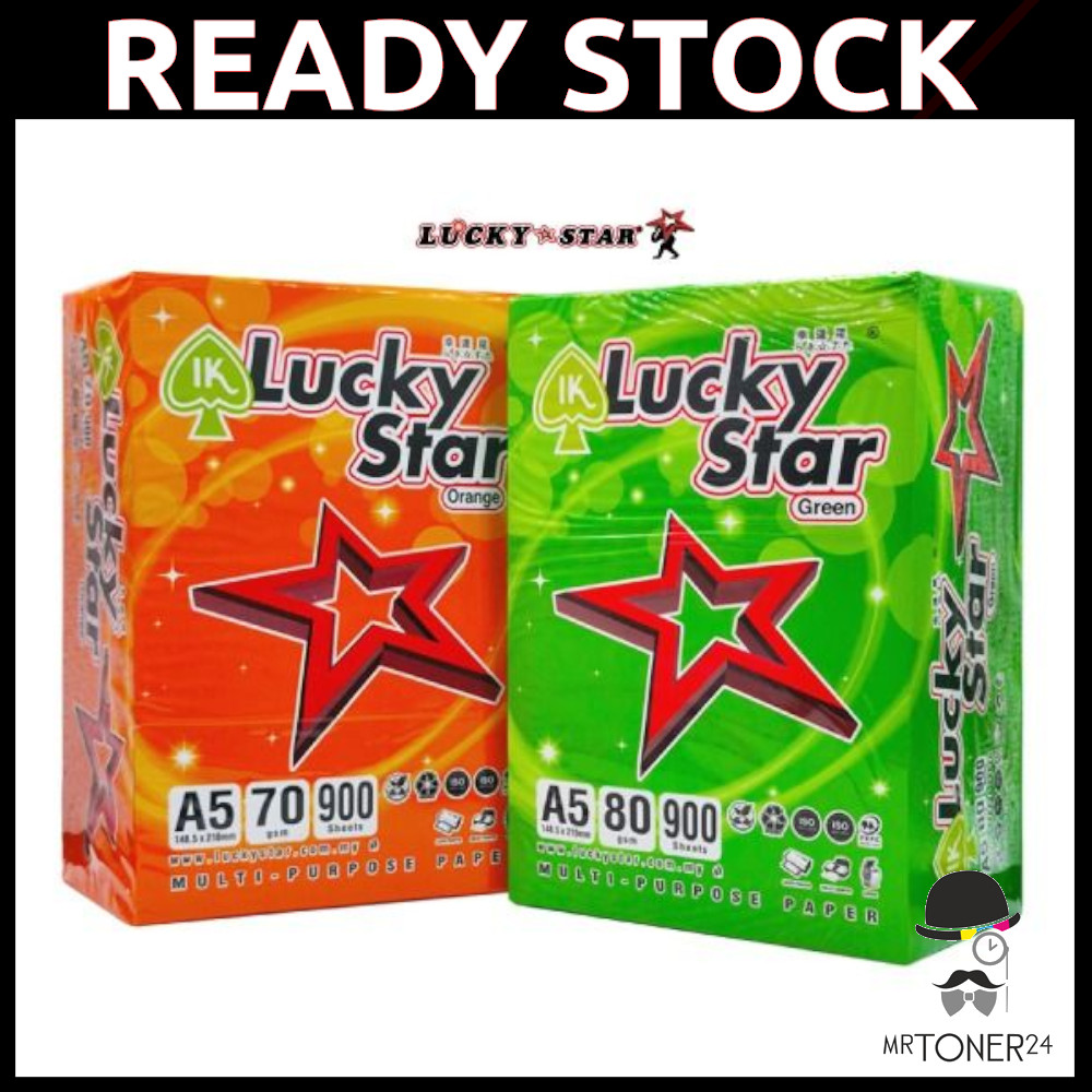 Lucky Star A5 Paper A5 Copier Paper 80gsm Kertas A5 70gsm / 80gsm (900s/Ream) ครึ่ง A4 กระดาษ Kertas