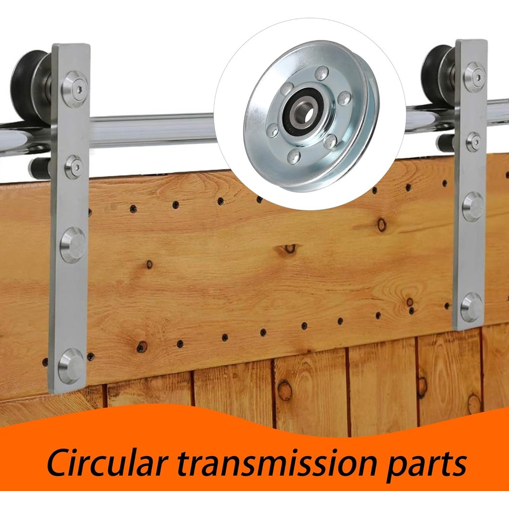 BQLZR 73x10mm Silver Iron Bearing Steel Cable Pulley V-Shape Wheel Bearing Idler Pulley Load-Bearing