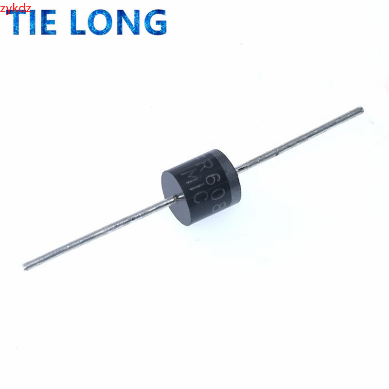 20PCS FR607 6A 1000V ไดโอดการกู้คืนอย่างรวดเร็วเปลี่ยน FR608 FR604